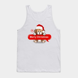 Merry Christmas Cute Dog Tank Top